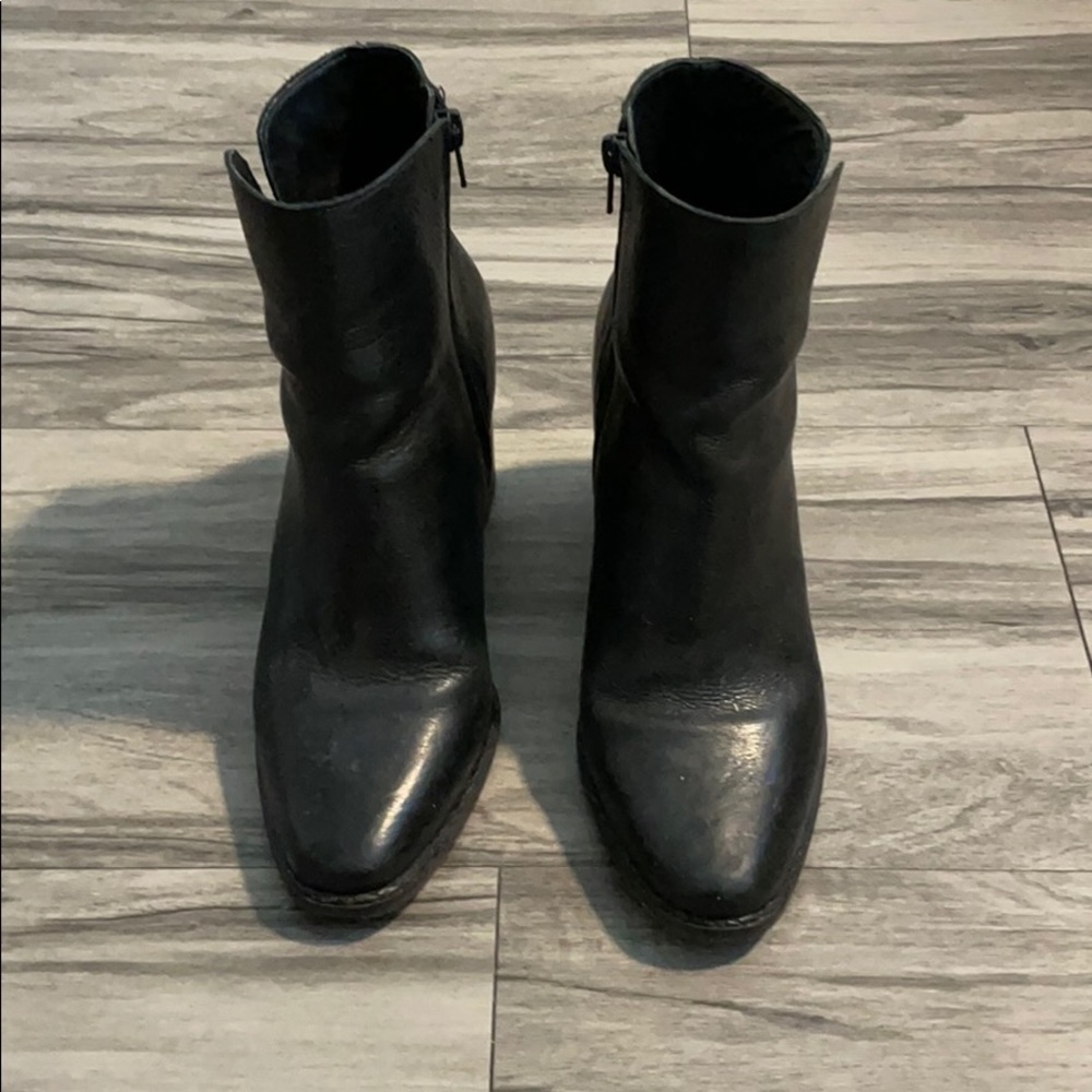 Leather booties from lucky brand